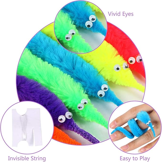 Magic Worm Toys Versatile Fidget and Tools Ideal for Increasing Focus Magic Kit for Kids and Adults, Multicolor