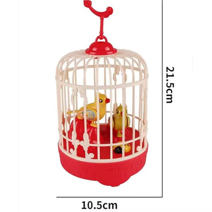 Lovely Talking Bird Cage for Kids with Light and Music Voice Controlled Induction Bird Mini Birdcage