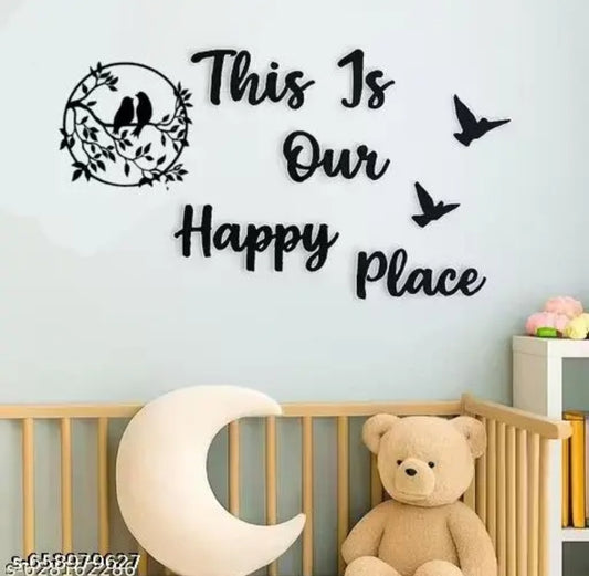 home decor beautiful bird's this is our happy place wooden art decor