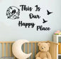 home decor beautiful bird's this is our happy place wooden art decor