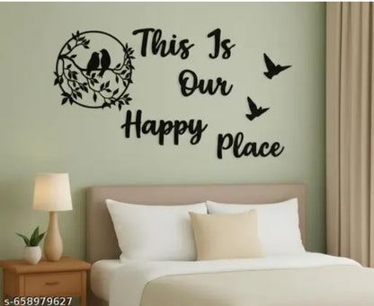 home decor beautiful bird's this is our happy place wooden art decor