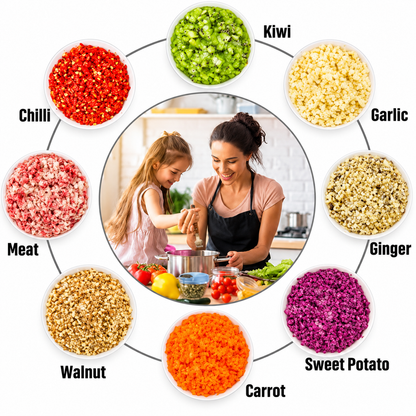 800ML Manually Handy Chopper Mixer Cut For Vegetable, Onion, Salad, Tomato Crush Chopper