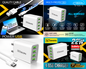 TP TROOPS 4 Ports USB Charger, 4.1A USB 22 Watt Wall Charger Phone Adapter Compatible for 13/13 Mini/13 Pro Max/12/12 Pro Max, iPad Mini/Pro, Pixel, , All Smartphone-(1 mtr Micro USB Cable Included)