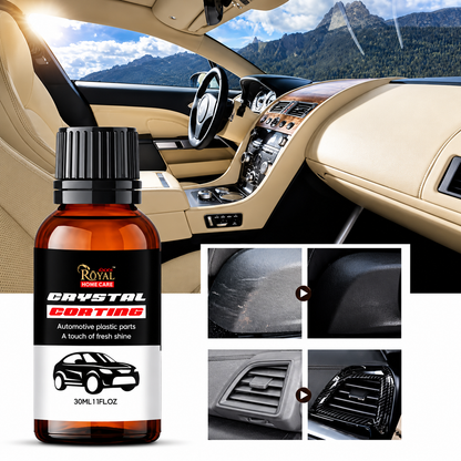 Royal Crystal Car Coating (30ml) - High Gloss Plastic Restorer with UV Protection & Sponge" *(pack of 1)*Shine Pro Car Polish,plastic parts for car and bike