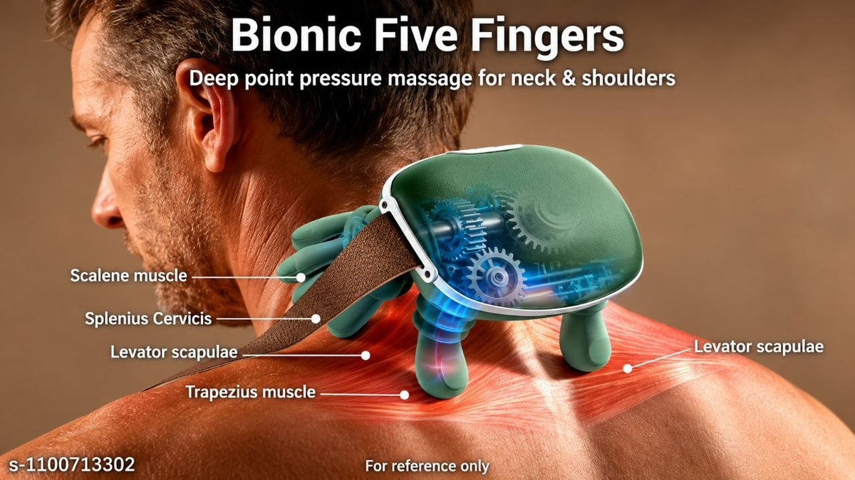 Neck and Shoulder Massager Machine , Wireless Portable Massager for Neck, Back & Shoulders Relaxer
