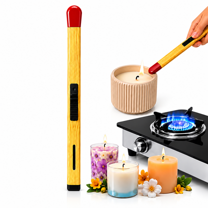 Match Stick Shaped Lighter, Multipurpose Inflatable Long Handle Gas Burner, Gas Lighter for Kitchens, Candles and Outdoor Use (Pack of 1) (Lighter)